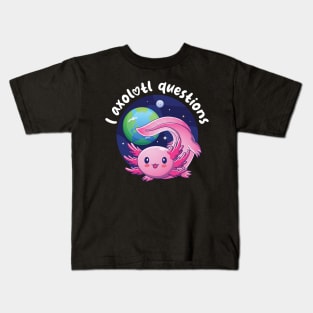 I Axolotl questions - pink (on dark colors) Kids T-Shirt